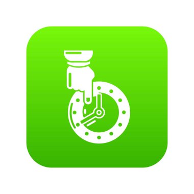 Zaman yeşil simge vektör kaydetmek