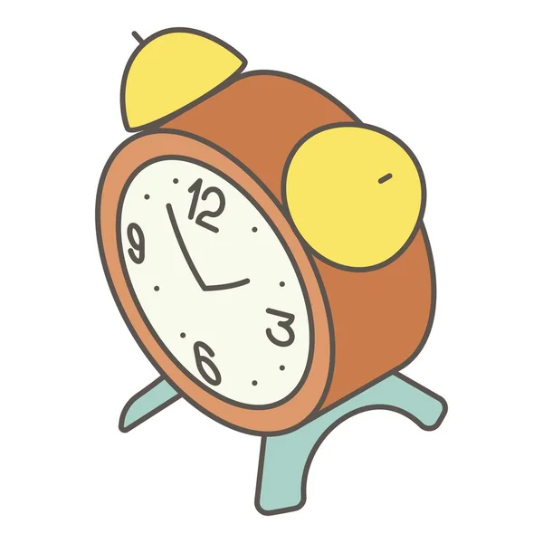 Alarm clock icon, isometric style — Stock Vector