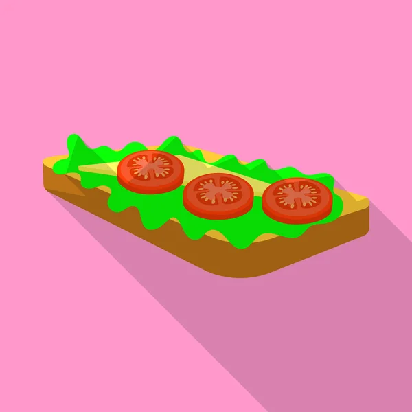 Сэндвич икона, плоский стиль — стоковый вектор