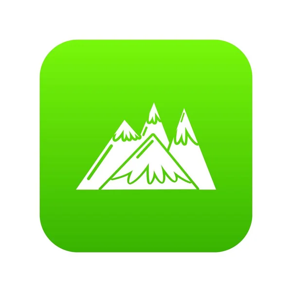 Піктограма гори зелений вектор — стоковий вектор