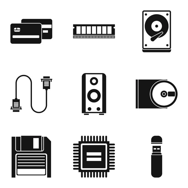 Conjunto de iconos expertos, estilo simple — Vector de stock