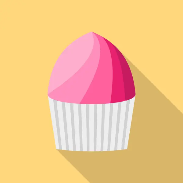 Cupcake-Ikone, flacher Stil — Stockvektor