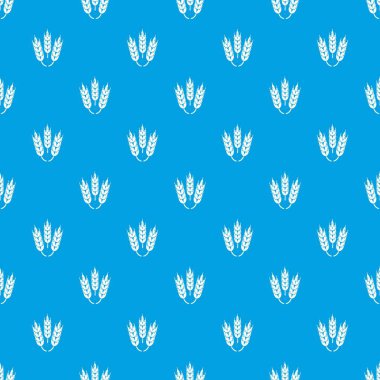 Sulu buğday desen vektör kesintisiz mavi