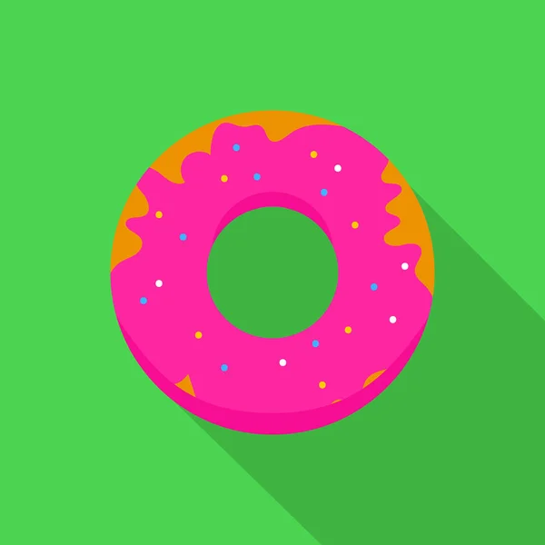 Donut-Symbol, flacher Stil — Stockvektor