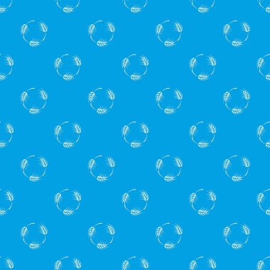 Sert buğday desen vektör kesintisiz mavi