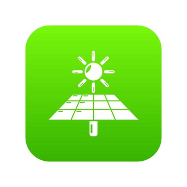 Güneş enerjisi yeşil simge vektör
