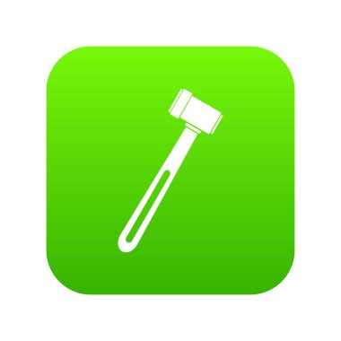 Tıbbi çekiç simgesi dijital yeşil