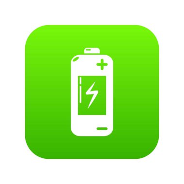 Pil simgesi yeşil vektör