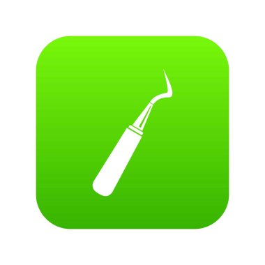 Diş sonda simgesi dijital yeşil