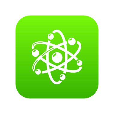 Atom yeşil simge vektör