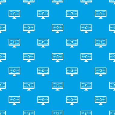 Monitör desen vektör kesintisiz mavi