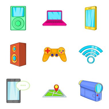 Taşınabilir aygıt simgeler kümesi, karikatür tarzı