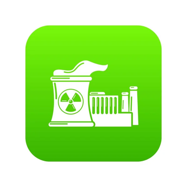 原子炉緑のアイコン ベクトル — ストックベクタ