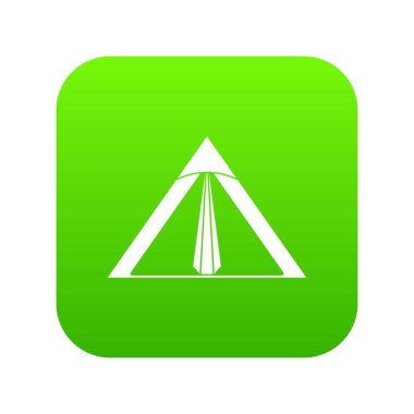 Çadır simgesi dijital yeşil