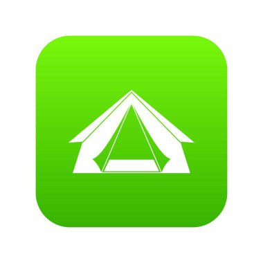 Turist çadır simgesi dijital yeşil