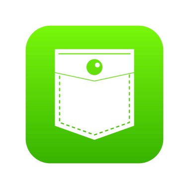 Siyah cep sembol simge dijital yeşil