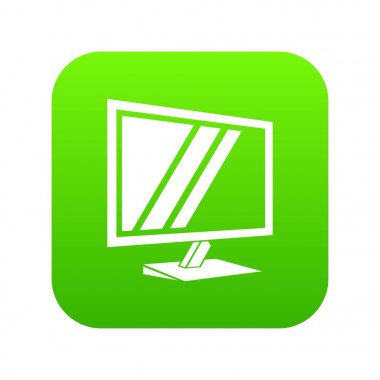 TV yeşil simge vektör