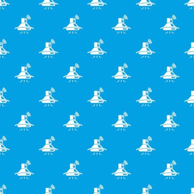 Mutfak hood desen vektör kesintisiz mavi