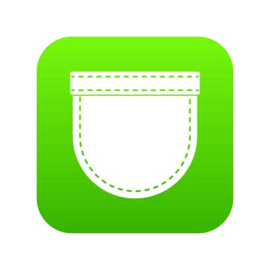 Gömlek cep simgesi dijital yeşil