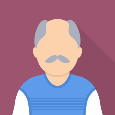 Yaşlı adam simgesi, düz stil