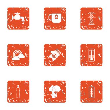 Bahçe zammı simgeler kümesi, grunge tarzı