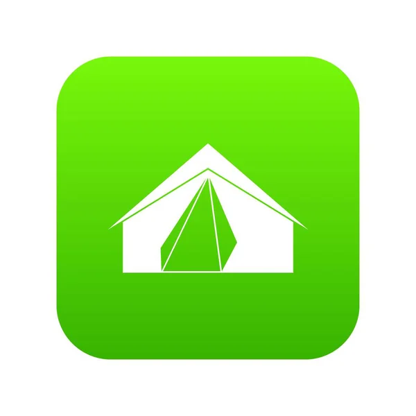 Offenes Zelt Symbol digital grün — Stockvektor