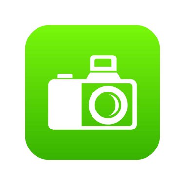 Photocamera yeşil simge vektör