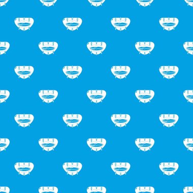 Dudak büyütme desen vektör kesintisiz mavi