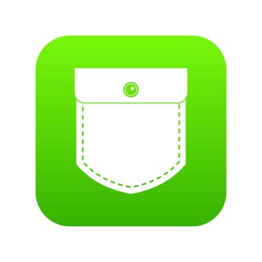 Siyah kot cep simgesi dijital yeşil