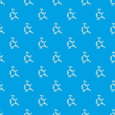 Molekül modeli desen vektör kesintisiz mavi