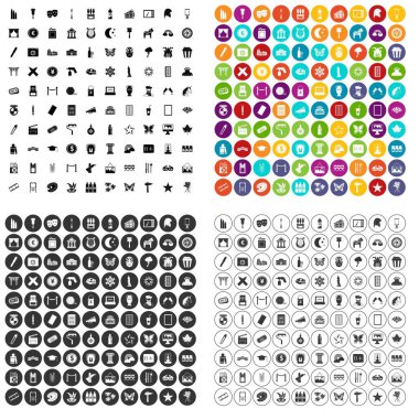 100 sanat simgeler vektör değişken ayarla