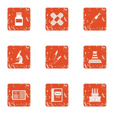 Tehlikeli bir iş simgeler kümesi, grunge tarzı