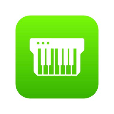 Synthesizer yeşil simge vektör