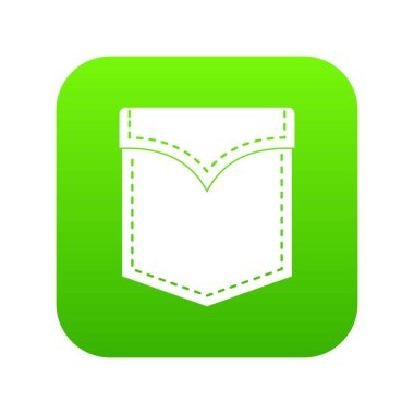 Siyah kapak cep simgesi dijital yeşil