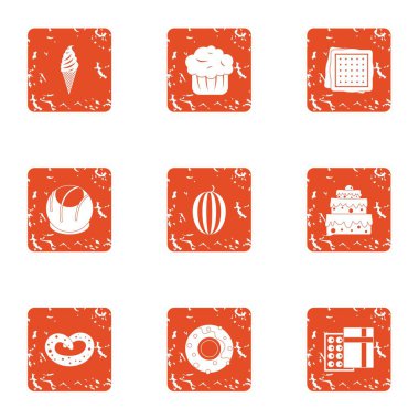 Tatlı boynuz simgeler kümesi, grunge tarzı