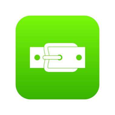 Metal kemer tokası simgesi dijital yeşil