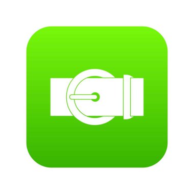 Daire kemer tokası simgesi dijital yeşil