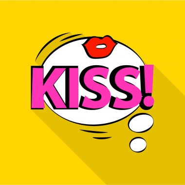 Öpücük simgesi, pop sanat tarzı