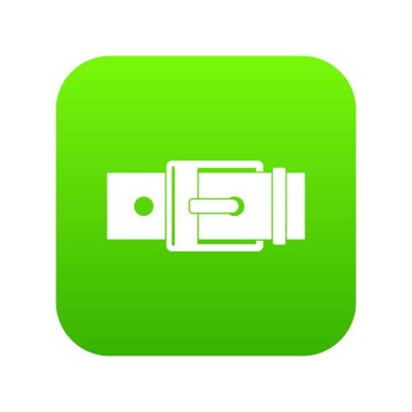 Kare tokası simgesi dijital yeşil kemer