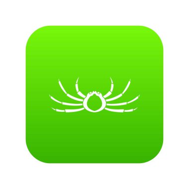 Japon örümcek yengeci simgesi dijital yeşil