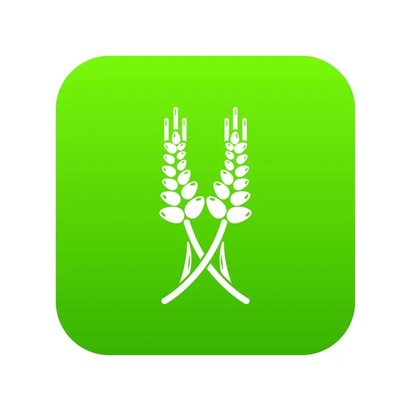 Icône blé à long terme vecteur vert — Image vectorielle
