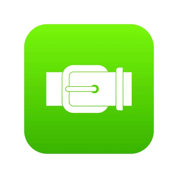 Calças de couro elegante ícone cinto verde digital — Vetor de Stock