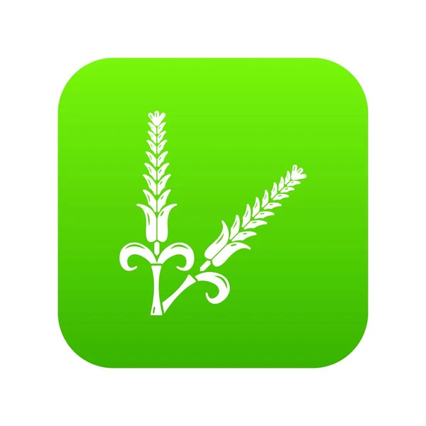 Διάνυσμα πράσινο εικονίδιο υψηλής σιτάρι — Διανυσματικό Αρχείο