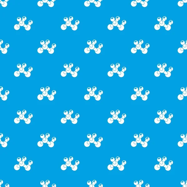 Molécule bio vecteur de motif bleu sans couture — Image vectorielle