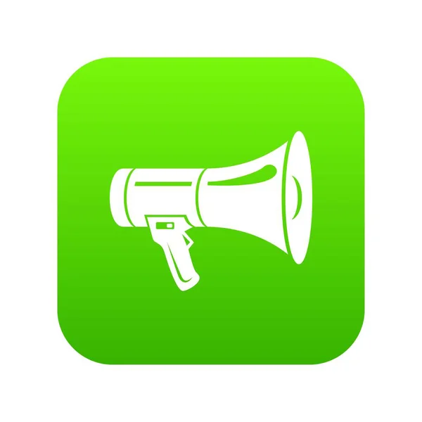 Megafon zöld ikon-vektoros — Stock Vector