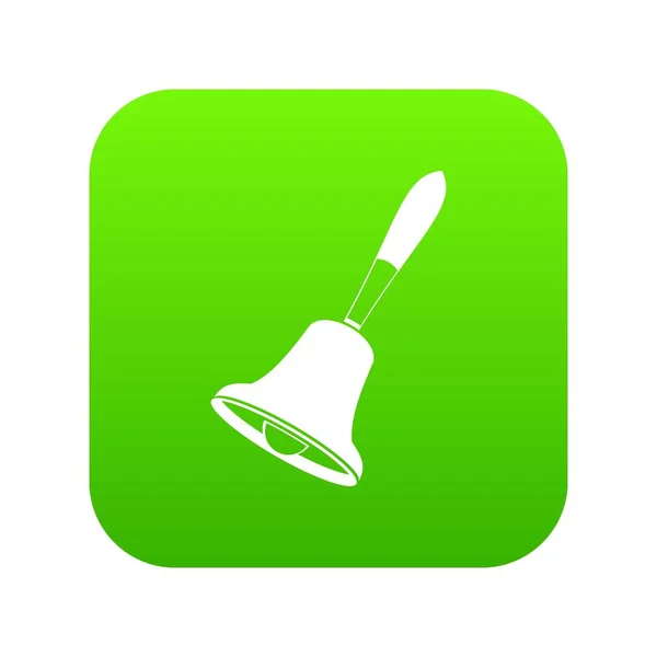 Bell icon digital green — Stock Vector