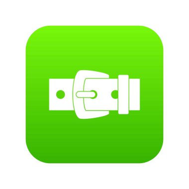 Siyah metal kemer tokası simgesi dijital yeşil