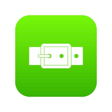 Siyah toka kemer simgesi dijital yeşil