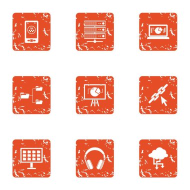 Cyber yaşam simgeler kümesi, grunge tarzı