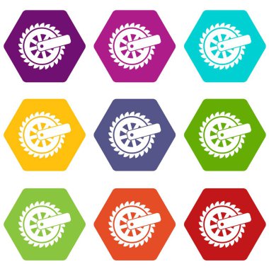 9 vektör karikatür Icons set